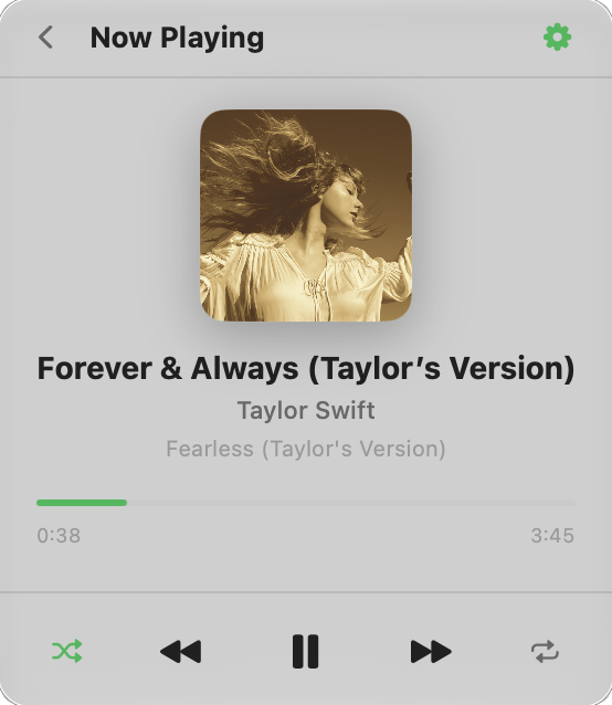 Toggle Music: Now Playing